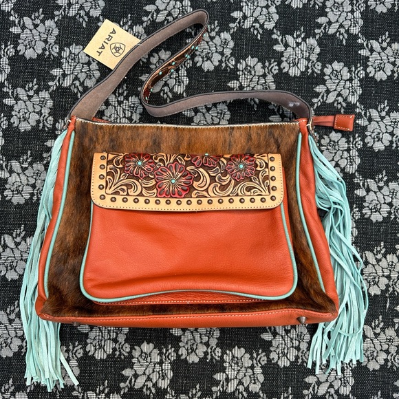 ARIAT Women's Lorelei Clutch Wallet In Calf Hair - Tooled